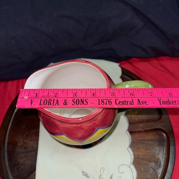 Vintage 1997 CBK Ltd, Elegant/Playful Rose Hand-painted Handled Ceramic Pitcher - Picture 11 of 13